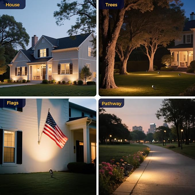 L LOHAS LED 5W Plug in Spotlight Outdoor, 3000K Warm White Landscape Lighting - Image 2