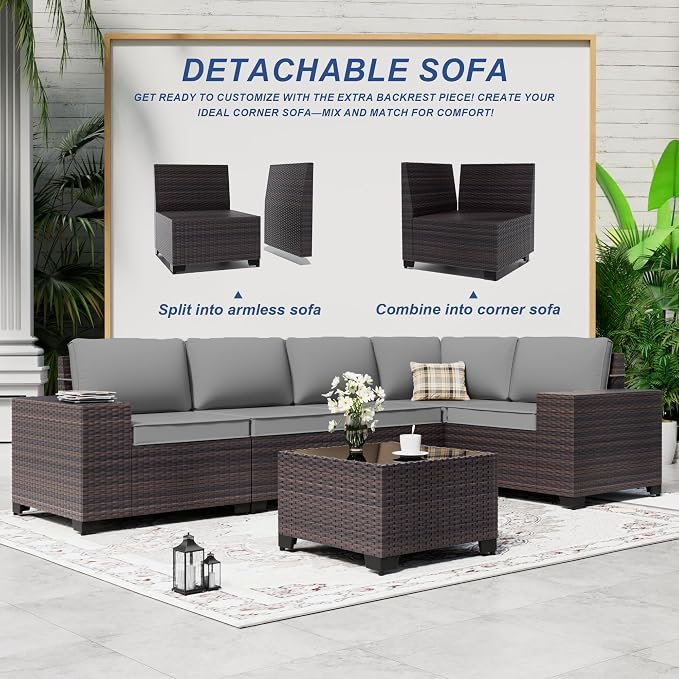 9 Pieces Patio Furniture Set - Image 8