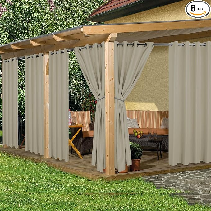 HolidayIdeas Waterproof Outdoor Curtains by HolidayIdeas