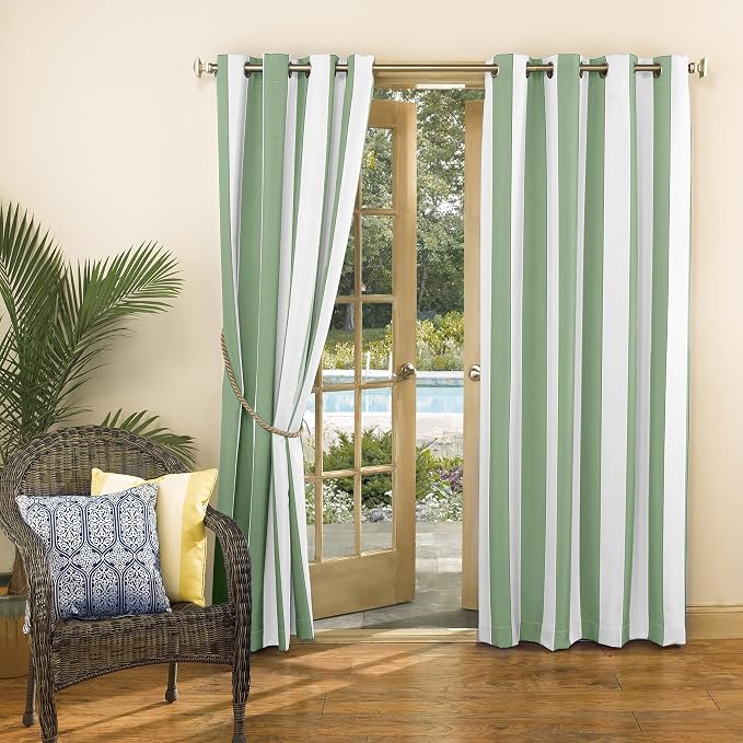 Sun Zero Valencia Cabana Stripe Indoor/Outdoor UV Protectant Energy Efficient - Image 5