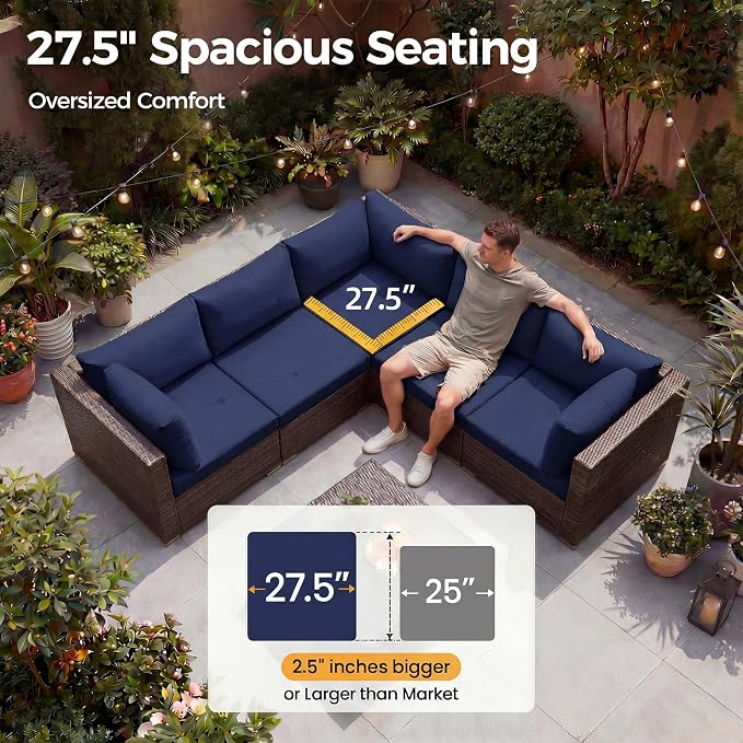 NICESOUL 9 Piece Patio Furniture Set - Image 6