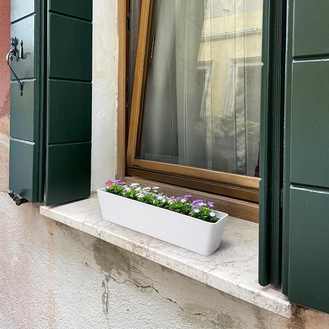 GREANER Window Boxes Planters, Indoor Succulent Cactus Flowers Vegetable - Image 4