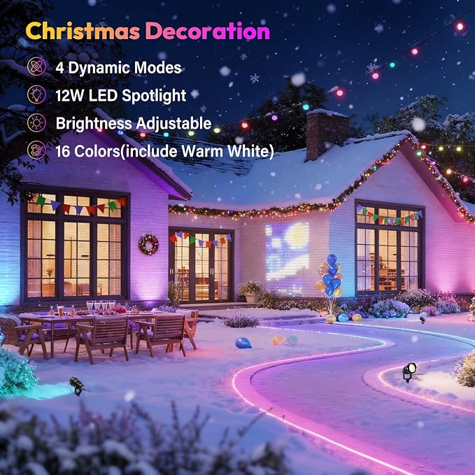 Halloween Christmas Spotlight Outdoor Color Changing Landscape Spotlights - Image 3