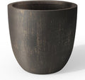 Kante 14 Inch Dia Round Concrete Planter, Indoor Outdoor Large Plant Pot by Kante