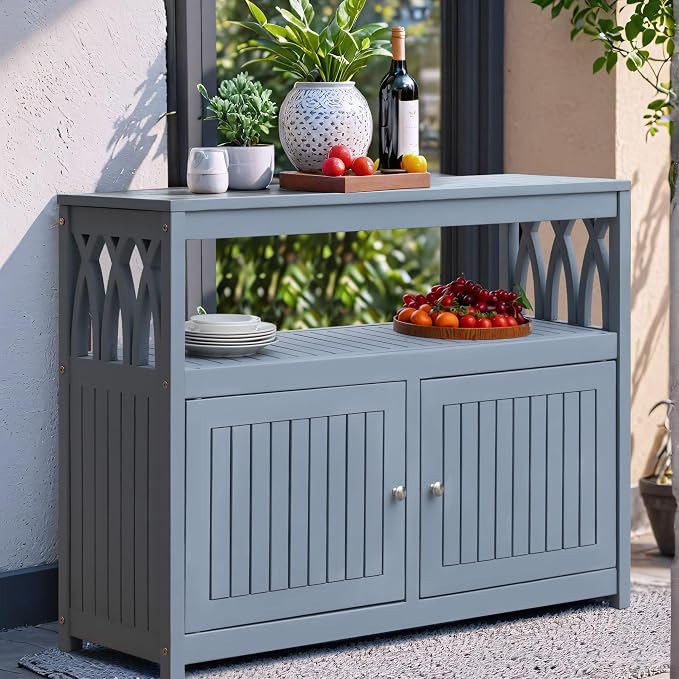 Flamaker Acacia Wood Cabinet - Image 6