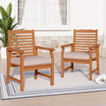 Sophia & William 2 Pieces Acacia Wood Patio Dining Chairs by SophiaWilliam