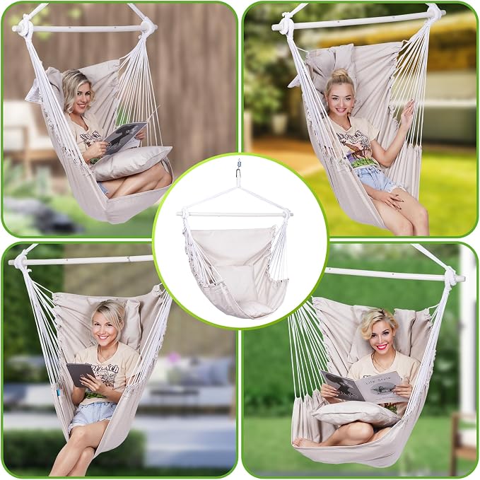 Backyard Expressions Hanging Hammock Chair Swing - Image 3