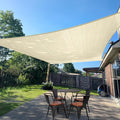 SUNLAX Sun Shade Sail 11' x 11' Butter Cream Rectangle Canopy Sail Shade Cover by SUNLAX