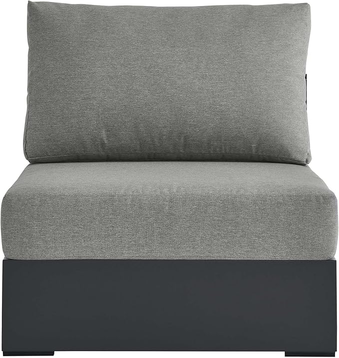 Modway Tahoe Aluminum Armless Patio Gray Modular Weather-Resistant - Image 6