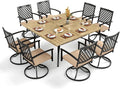PHI VILLA 9 Pieces Outdoor Dining Set by PHIVILLAThepioneerofcomfortablehouseholdsupplies