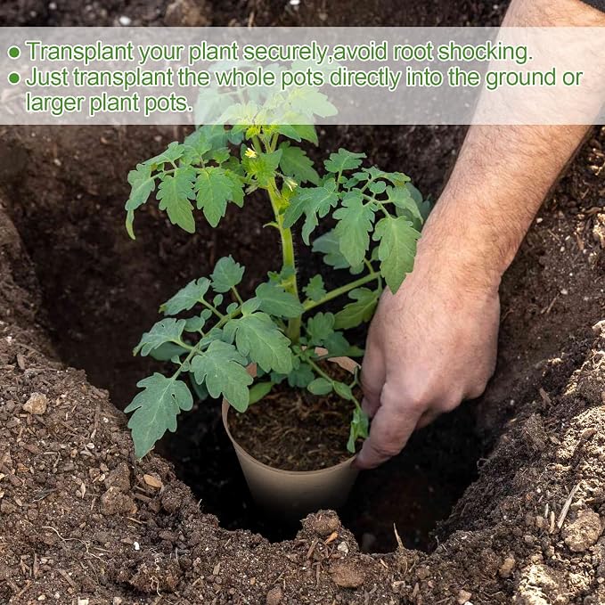 50PCS Peat Pots, 3.15Inch Seed Starting Pots - Image 5