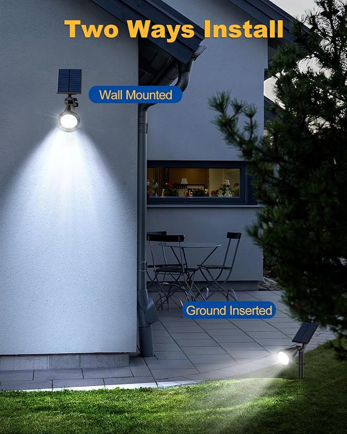 Solar Spot Lights Outdoor, 14 LED Outdoor Solar Lights - Image 6