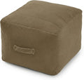 MeMoreCool Square Stuffed Pouf Ottoman Foot Rest, Floor Pouf Foot Stool by MeMoreCool
