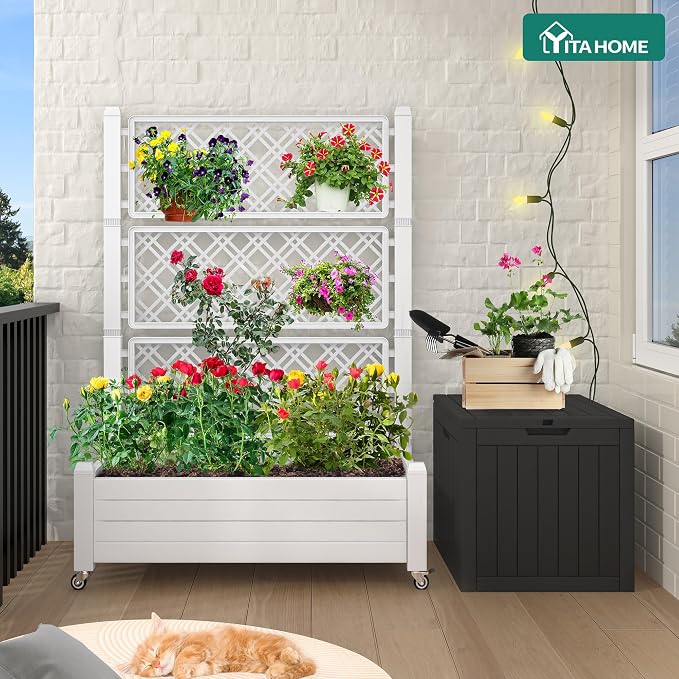 YITAHOME 43.3x17.7x61 in Planter Trellis Box - Image 3