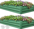 YITAHOME 6x3x1ft 2pcs Large Raised Garden Bed Kit, Galvanized Metal Planter Box by YITAHOME
