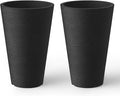 Kante Tall Round Planter Set of 2, 15 Inch Tall Decorative Planter Pots by Kante