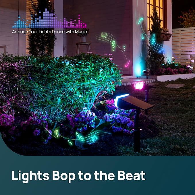 Linkind Smart Solar Spot Lights Outdoor SL5C, Solar Lights Outdoor Spotlight - Image 4