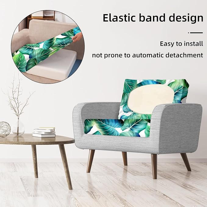 8 Pcs Stretch Patio Cushion Covers, Outdoor Couch Covers Replacement, Outdoor - Image 5