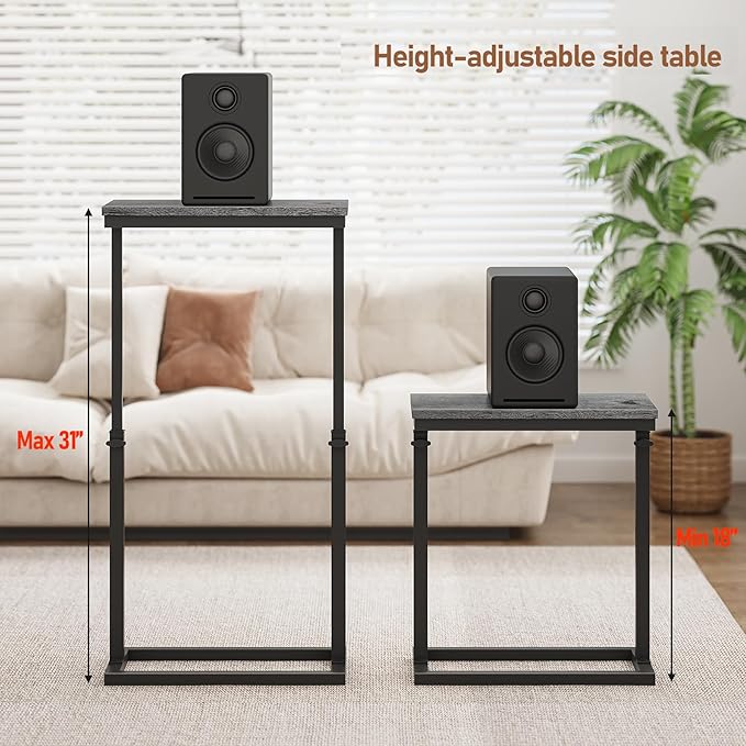 TUTOTAK End Table, Side Table, Tall Couch Table, Sofa Table, Living Room - Image 3