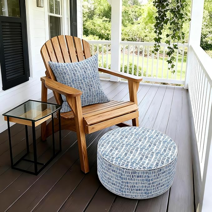 LVTXIII Outdoor Inflatable Ottoman Stool, Patio Water Repellent Footrest Stool - Image 2