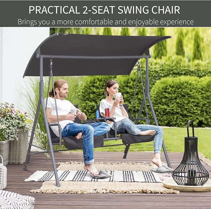 Outsunny 2 Person Porch Swing - Image 6