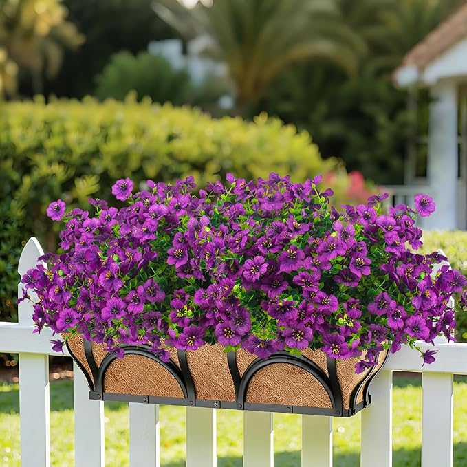 20 Bundles Artificial Flowers for Outdoors, UV Resistant Fake Plants Flowers - Image 6