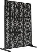 Oakland Living 6 ft. X 4 ft. Black Freestanding Metal Privacy Screen Room by Oakland+Living
