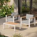 Aluminum Outdoor Sofa Bistro Set, 3 Piece Outdoor Patio Furniture Set by Oasbira