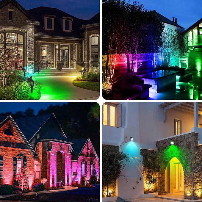 T-SUNUS RGB Solar Spot Lights Outdoor Christmas, Color Changing Landscape - Image 7