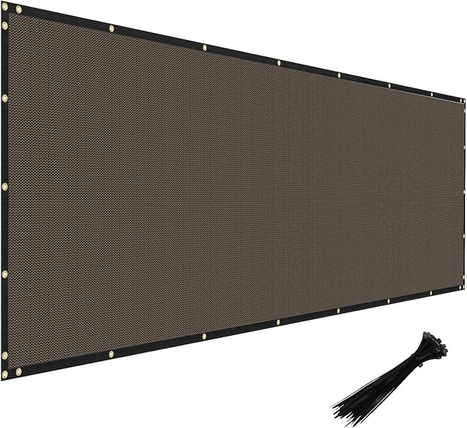 WINDSCREEN4LESS 6' x 9' Privacy Fence Screen in Brown by Windscreen4less