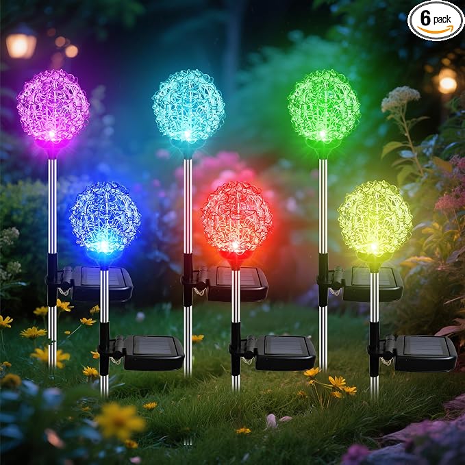 Solar Garden Lights Outdoor, Upgraded Globe Powered Garden Light by MMHFSolarLightsOutdoor