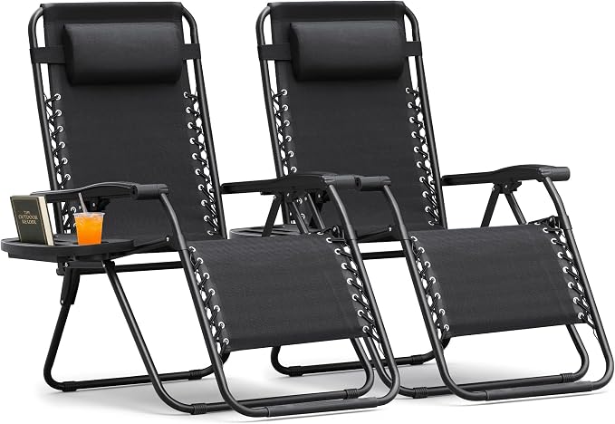 Homall Zero Gravity Chair Patio Folding Lawn Lounge Chairs Outdoor Lounge by Homall