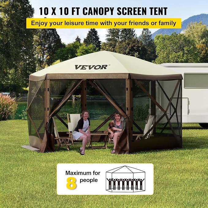 VEVOR Pop Up Gazebo Screen Tent, Pop-Up Instant Gazebo Tents - Image 3