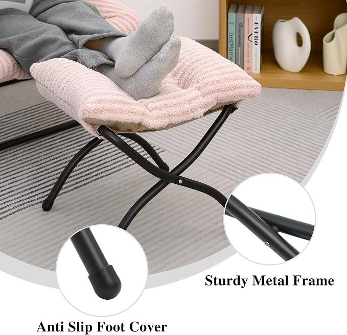 15" Folding Ottoman, Foldable Footrest Stool, Portable Small Foot Stool - Image 7