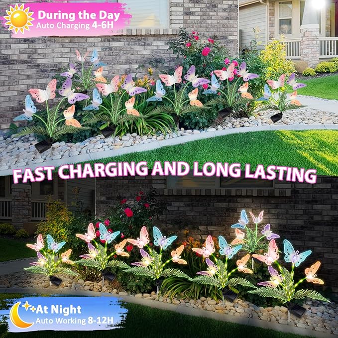 Solar Lights Outdoor Decorations Waterproof Newest Solar Garden Lights - Image 5
