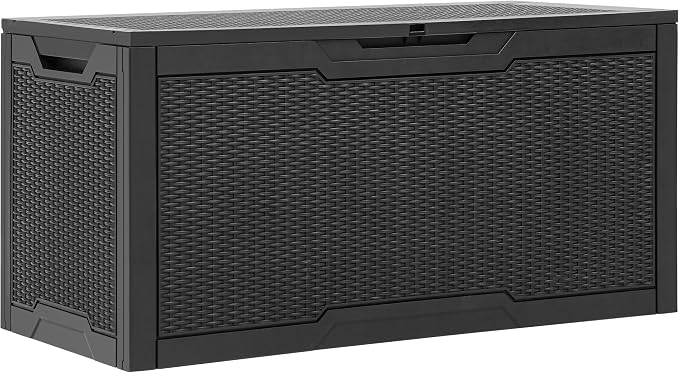 YITAHOME 100 Gallon Resin Deck Box, Weather Resistant Outdoor Storage Box - Image 8