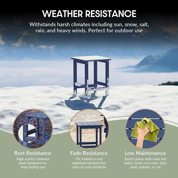 WestinTrends Malibu Square Outdoor Side Table - Image 4
