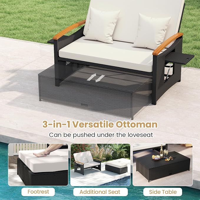 Tangkula Patio Rattan Daybed - Image 6