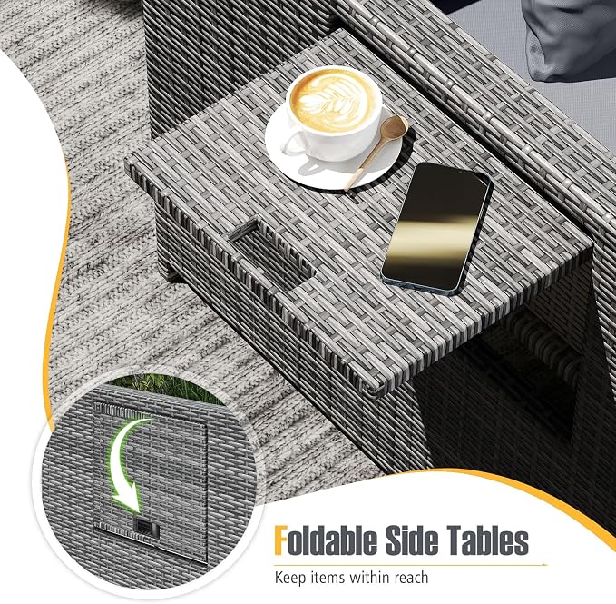 RELAX4LIFE Wicker Patio Outdoor Daybed - Image 6