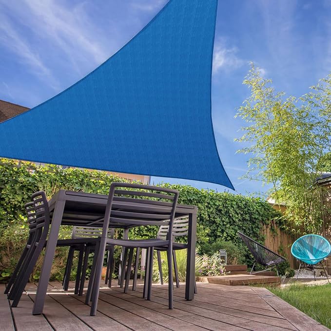 E&K Sunrise 4' x 4' x 4' Sun Shade Sail Triangle Canopy Shade Cover UV Block - Image 7