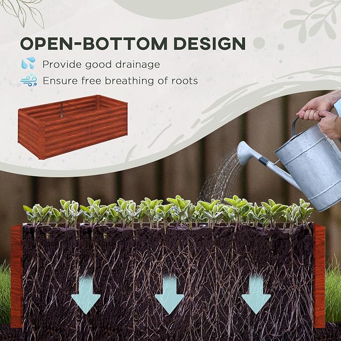 Outsunny Galvanized Raised Garden Bed Kit - Image 3