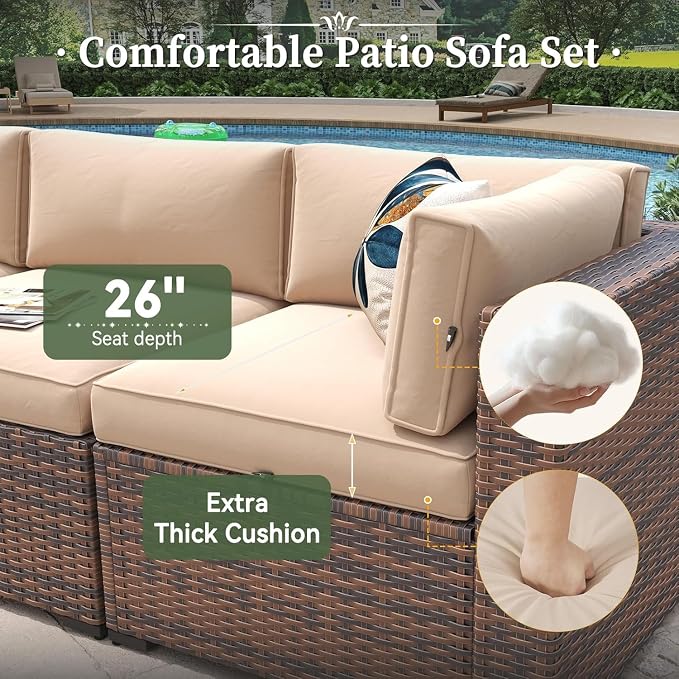 Aoxun 8 Piece Patio Furniture Set - Image 2