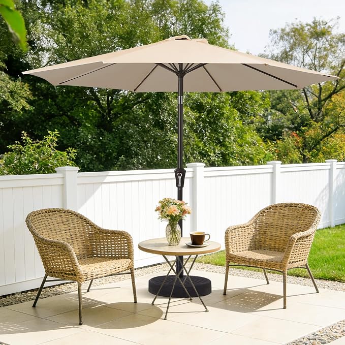 MEWAY 9ft Patio Umbrella Outdoor Table Umbrellas - Image 2