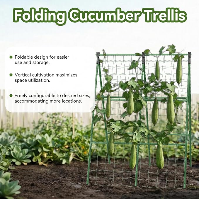 2 Pack Cucumber Trellis, A-Frame Vegetable Trellis - Image 3