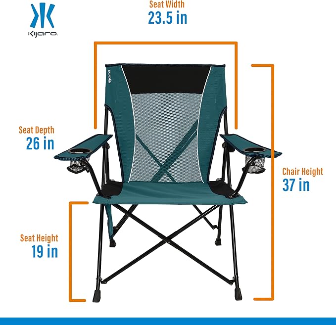 Kijaro Dual Lock Portable Camping Chairs - Image 3