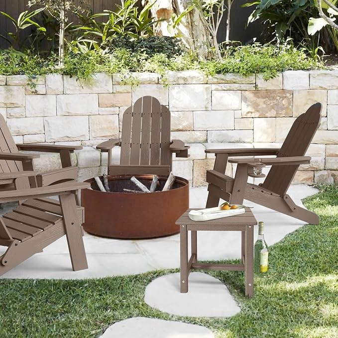 Adirondack Square Side Table, one-Tier Outdoor end Table, Patio Side Table - Image 7