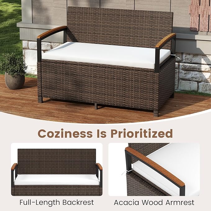 Tangkula 46 Gallon Outdoor Bench - Image 6