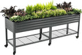Rolling Elevated Raised Garden Bed-V Series, 1400 Lbs Weight Capacity, Outdoor by VegoGarden
