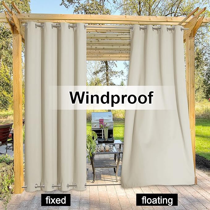 NICETOWN Weighted Outdoor Curtain - Image 4