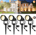 Dusk to Dawn Outdoor Lighting, 3000K Warm White LED Landscape Spotlights by CREPOW